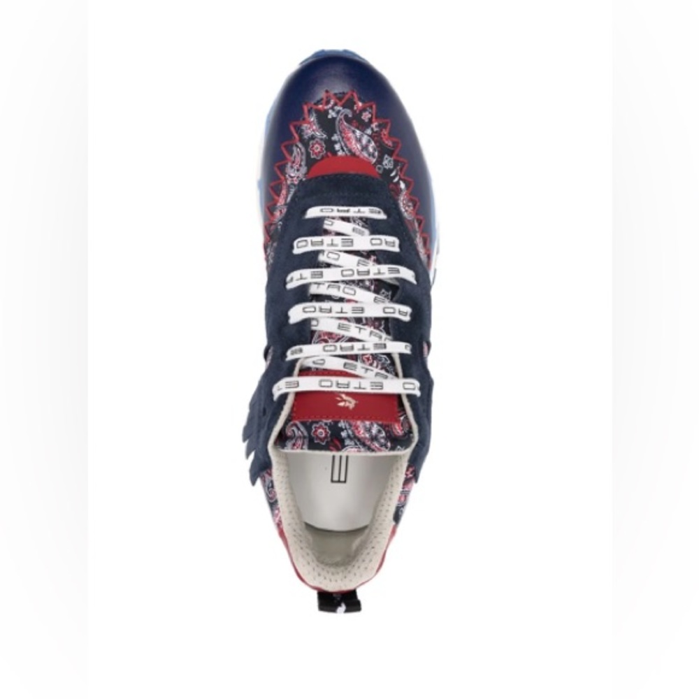 ETRO MENS PAISLEY PRINT EARTHBEAT IN BLUE SZ 10 - Picture 3 of 5